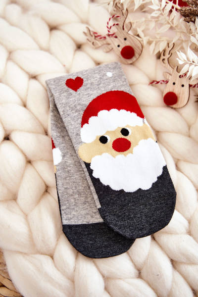 Chaussettes de Noël pour femmes avec motif Nicolas le Gris