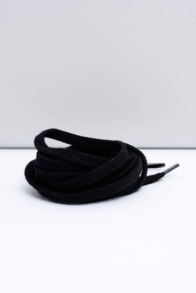 Lacets plats Corbby en coton noir