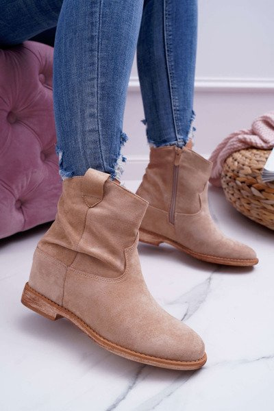 Női tasakos csizma Camel Beige Ellen