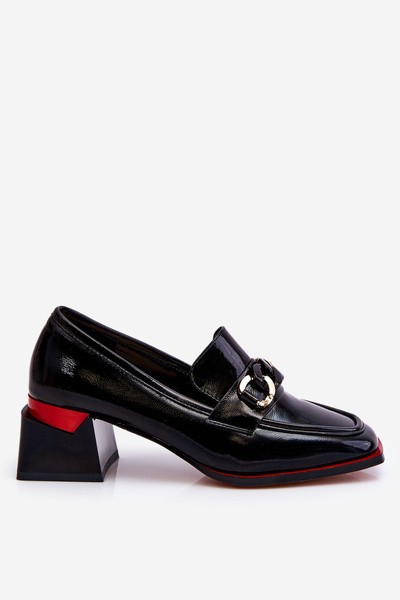 Bequeme Pumps mit niedrigem Absatz Schwarz Valenti