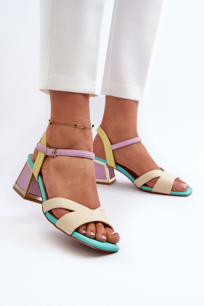 Sandales élégantes à talon aiguille pour femmes Violet D&A MR38-549