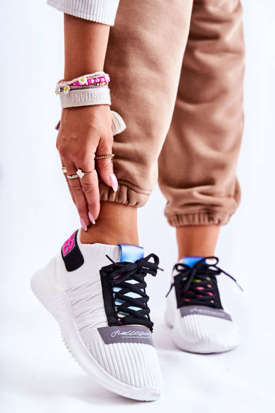 Chaussures de sport à enfiler pour femmes, blanches, Klayra
