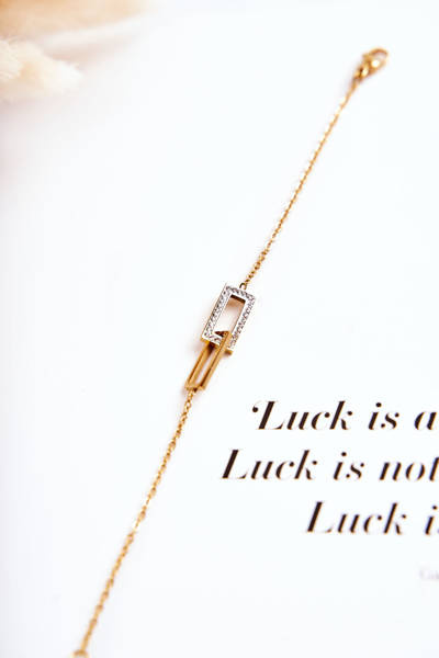 Bracelet Femme Celebrity Acier Avec Zircone Cubique Or