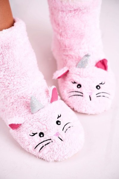 Pantoufles isolées pour femmes, rose Nyan Cat
