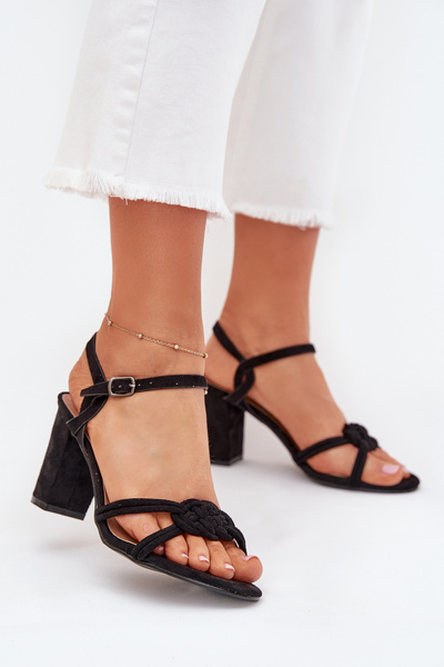 Damen Sandalen mit Blockabsatz schwarz Mavira