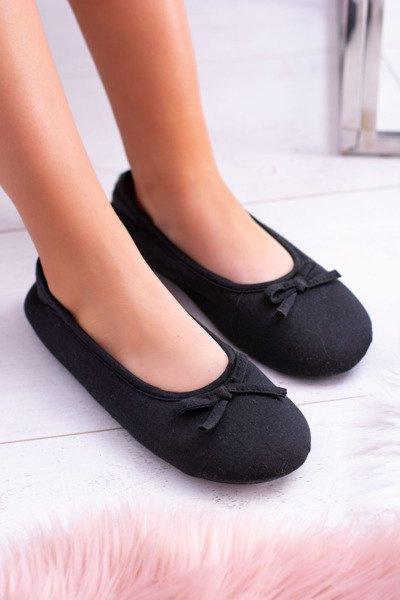 Dreex Cotton Black Ballerina Ballerina Papuci
