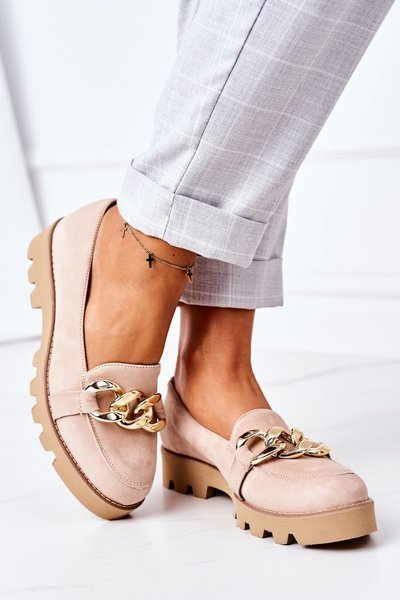 Suede Moccasins Pantofi Lewski 3040 Cappuccino