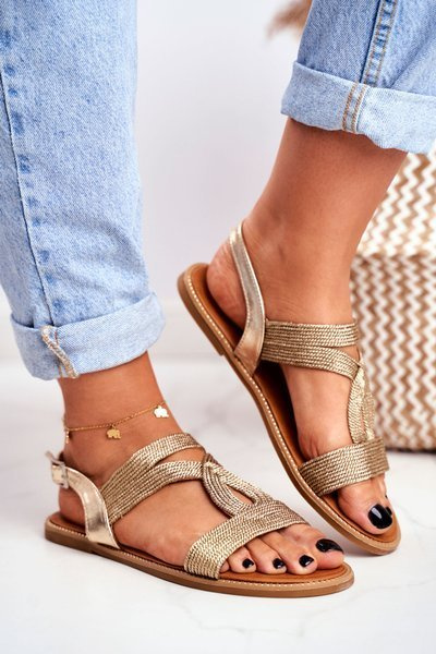 Women’s Sandals Flat Gold Rachel