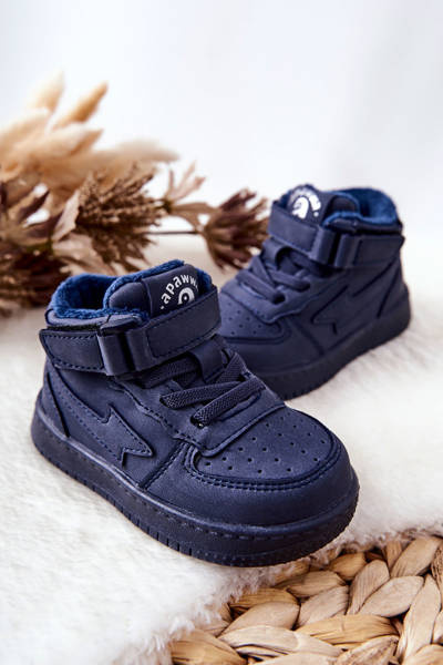 Baskets Hautes Isolées Enfant Marine Clafi