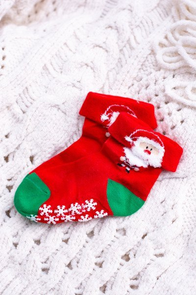 Kinder-Weihnachtssocken Anti-Rutsch mit Weihnachtsmann 3