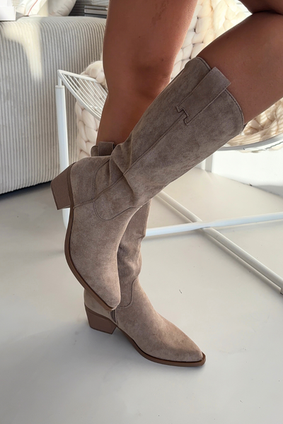 Női Cowboy Csizmák Khaki Jazelle