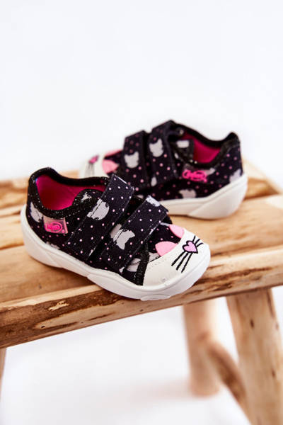 Kinder Sneaker Kätzchen Befado 907P151 Schwarz
