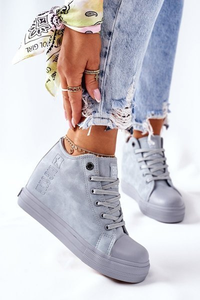 Adidaje cu pană din piele Big Star II274094 Albastru