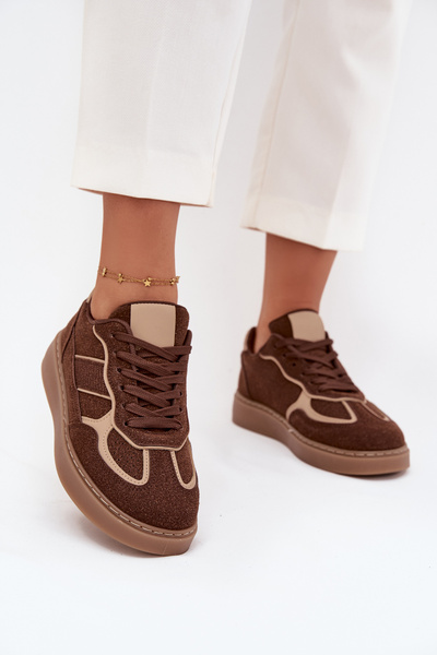 Baskets basses pour femmes marron Brenelle