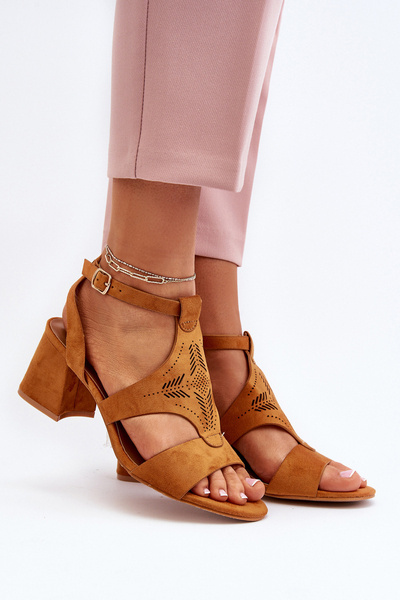 Sandale cu toc mic Camel Eleriva