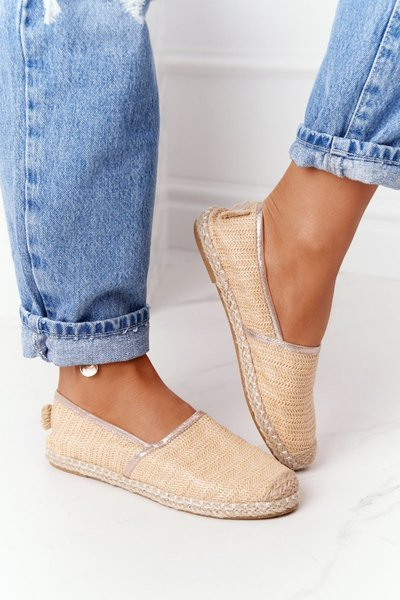 Espadrilles mit Strohsohle Lu Boo Beige