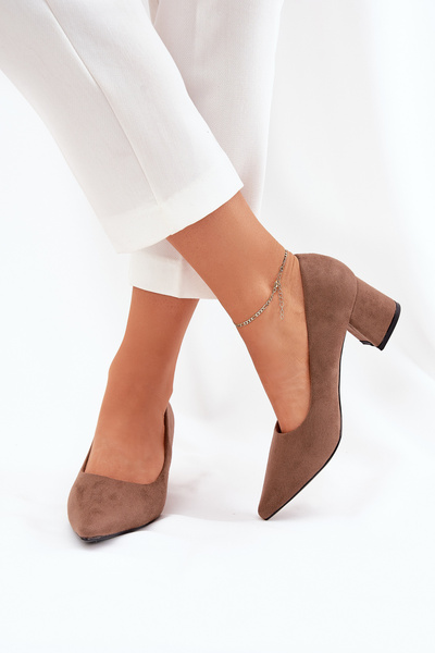 Escarpins Femme À Bout Pointu Sur Talon Khaki Merinette