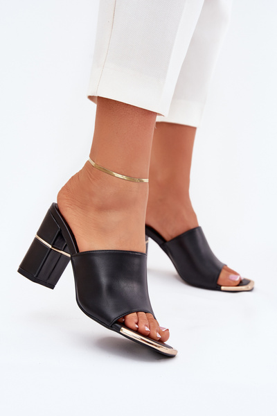 Elegante Damen Sandalen auf Absatz schwarz Raiza