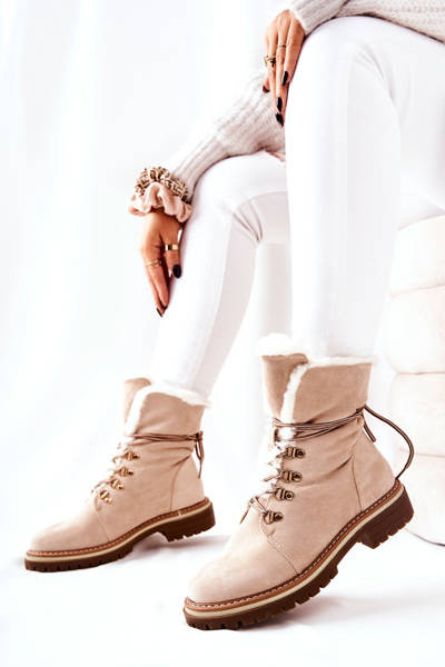 Bottes Trappeuses Isolées Beige Nelby