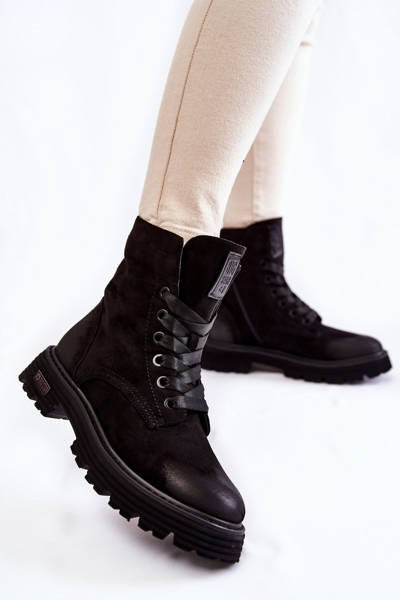 Women's Suede Boots Big Star KK274503 Black