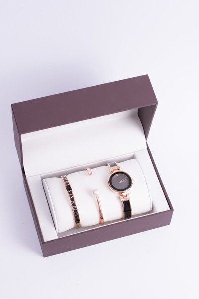 Damen-Armbanduhr Gold Rosa Schwarz