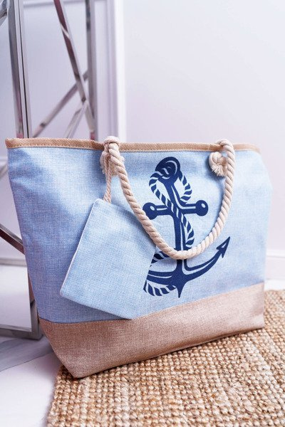 Grand sac à main Beach Bleu Sac à main pour femme