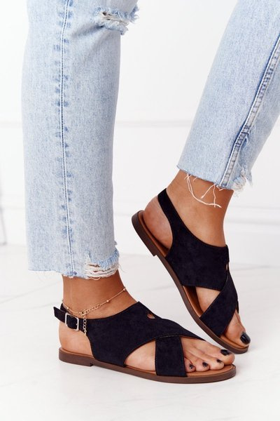 Sandales en Daim Sergio Leone SK060 Noir