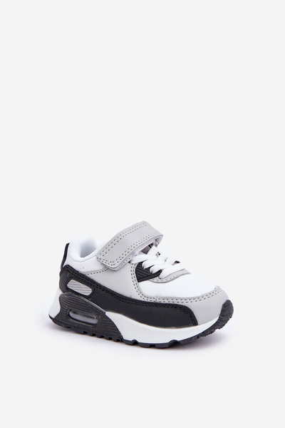 Kinder Leder Sportschuhe Auf Plattform Schwarz-Weiß Lori