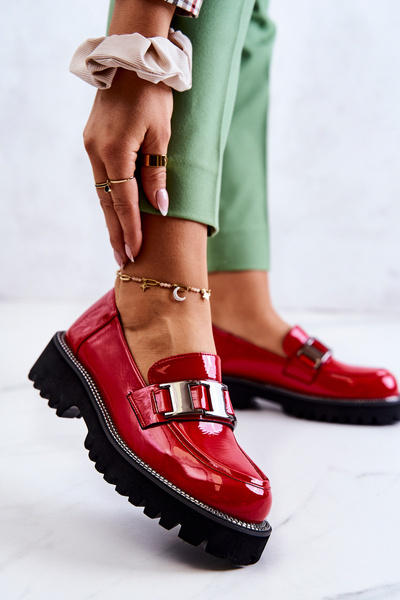Corine-Schuhe aus Lackleder in Rot