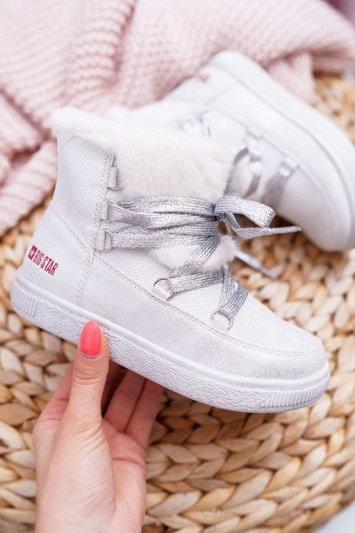 Big Star White EE374079 Cizme pentru fete pentru copii White EE374079