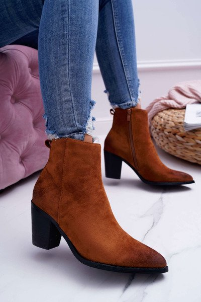 Damen Stiletto Stiefel Wildleder Camel Niki