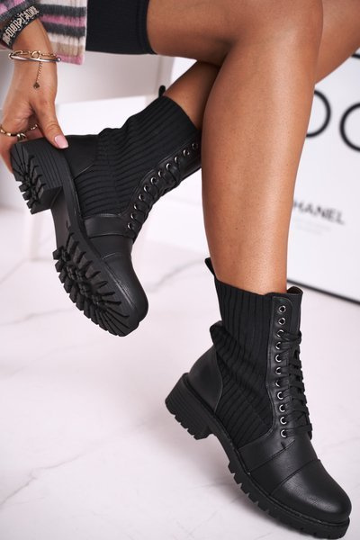 Socked Boots für Frauen Schwarz Brielle