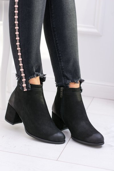 Women's Black Leather Stiletto Boots Nicole