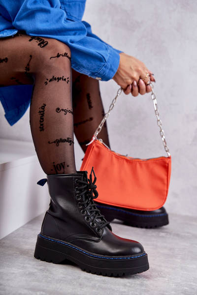 Bottes nouées pour femmes Glany Noir Callie