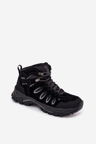 Men's Leather Hiking Shoes Big Star OO17433 HI-POLY SYSTEM Black