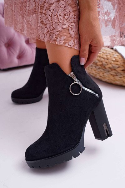 Bottines à talons aiguilles pour femmes noires DubiDa