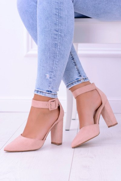 Pompe de stiletto pentru femei din piele de piele de piele de piele roz roz