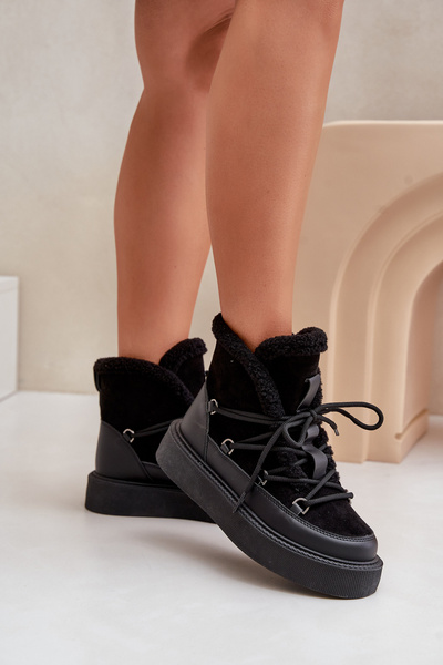 Bottes De Neige Sur Plateforme Noir Tamidra