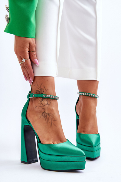 Modische Pumps mit Absatz Grün Santoro