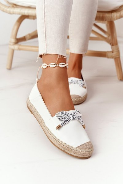 Espadrilles Egy Szalma Talp S.Barski Fehér