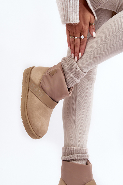Bottes de neige isolées pour femmes avec plateforme Beige Big Star MM274152