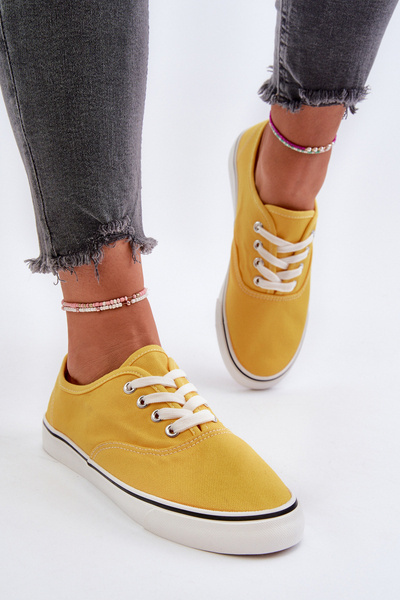 Damen Klassische Gelbe Turnschuhe Olvali