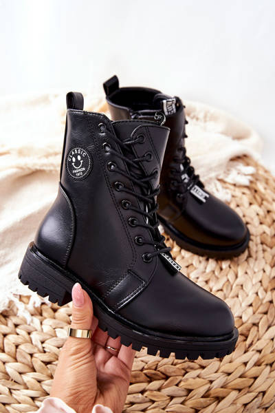 Gyermek bemelegítő bakancs Workers Black Rosalie