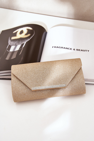 Pochette Élégante Avec Paillettes Dorée Remiala