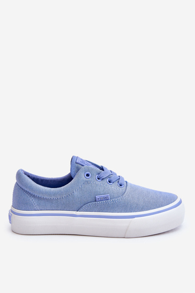 Adidaje de țesătură pe platforma Big Star LL274145 Blue