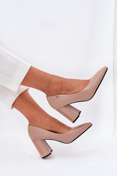 Pantofi Eleganți Cu Toc Vinceza 62220 Bej