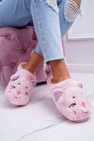 Chaussons Femme Chats avec Oreilles Rose Sleppyhead