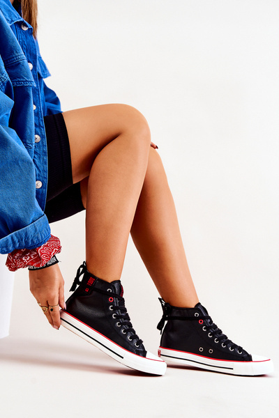 Baskets Hautes En Cuir Big Star JJ274131 Noir