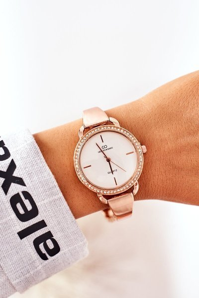 Laikrodis ant apyrankės su kubiniu cirkoniu Giorgio ir Dario Rose Gold