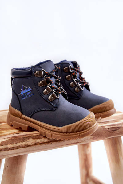 Bottes Chaudes Trappers Enfant Bleu Marine Walter
